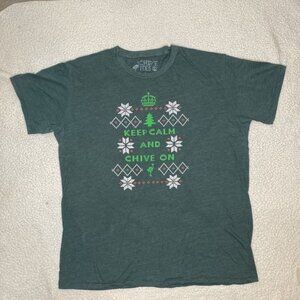 The Chive ‘Keep Call and Chive On’ Christmas T-Shirt: Size XXL